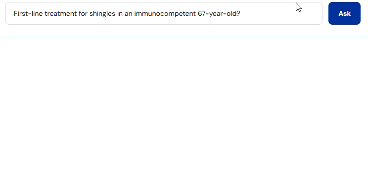 Quick Consult clinical Q&A demo